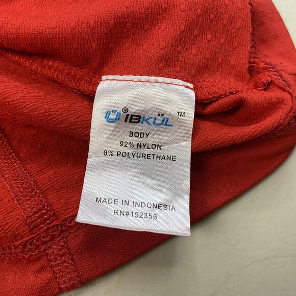 IBKUL Pullover Mens Extra Large Red Quarter Zip UPF 50+ Sun Quick Dry Athletic - Picture 7 of 10